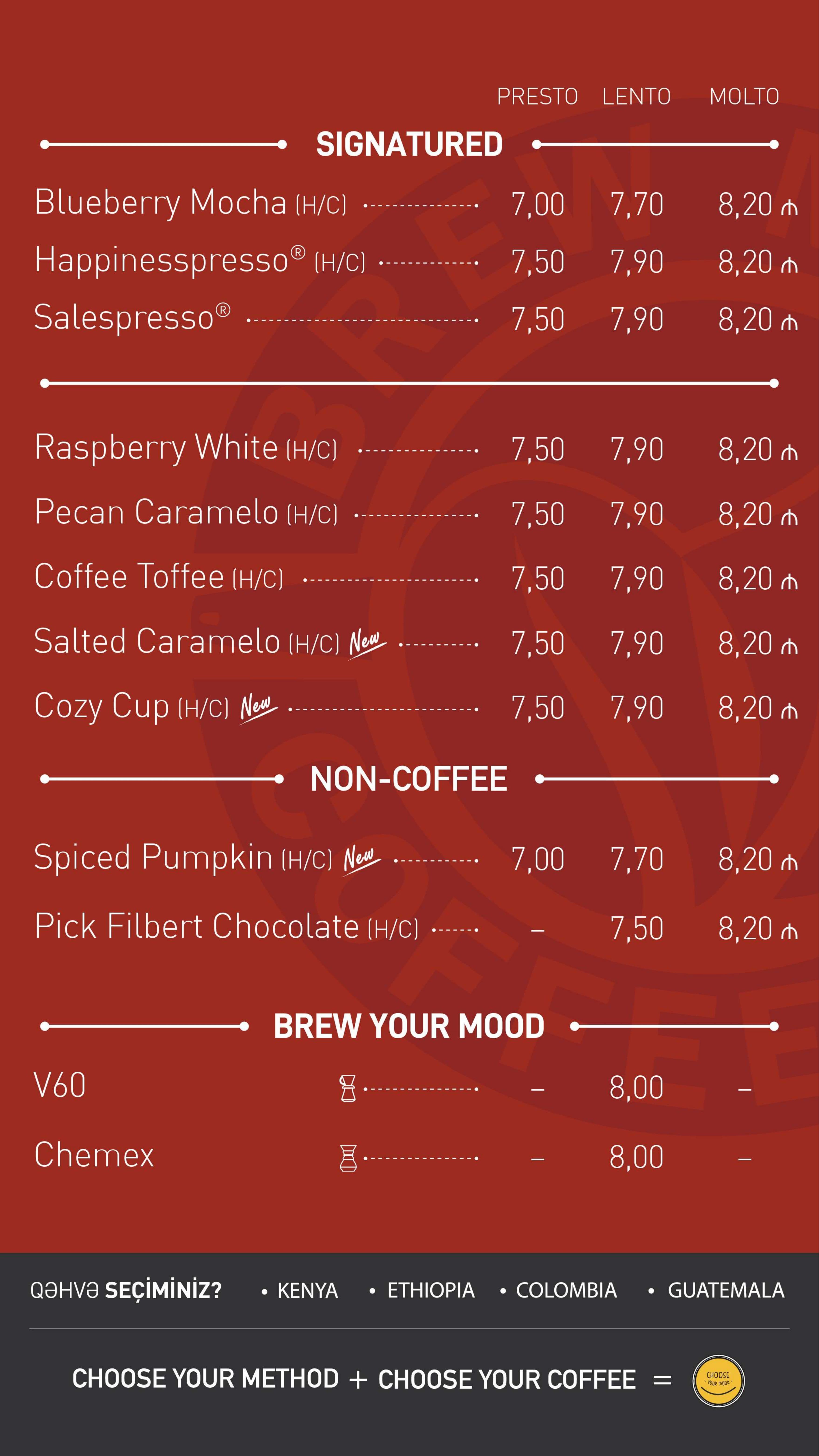Brewmood Coffee&Tea menyu 2