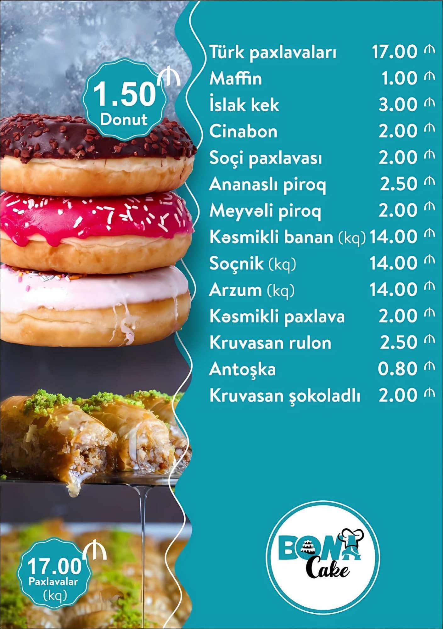 Bona Cake menyu 3