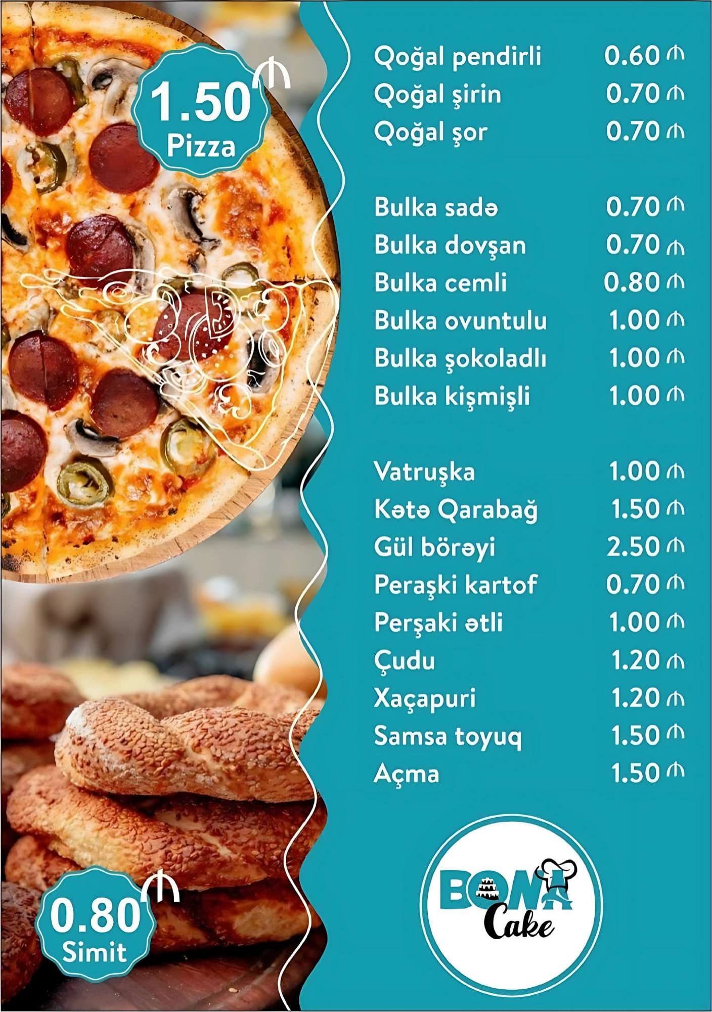 Bona Cake menyu 1