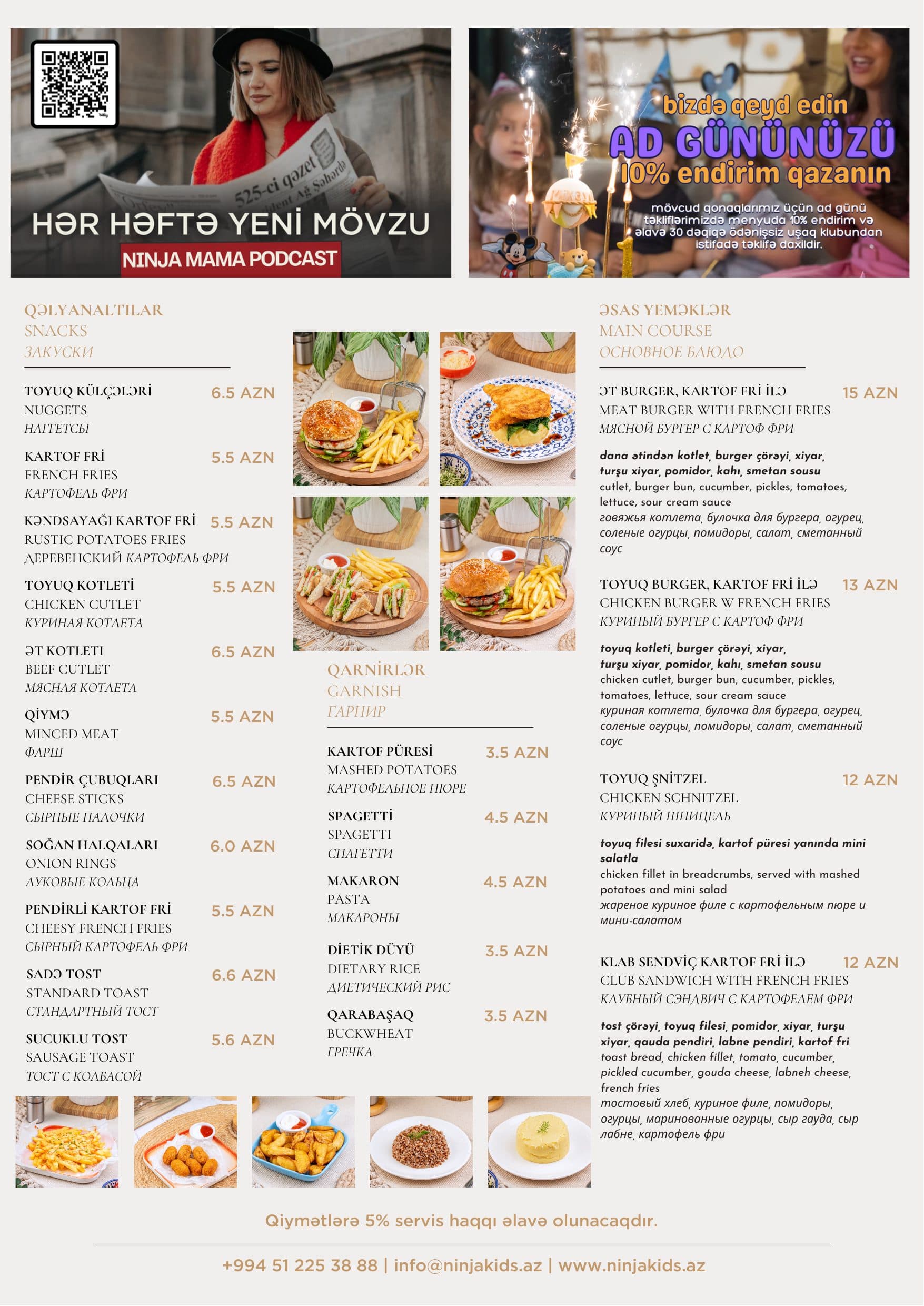 Ninja Kids Club & Coffee menyu 2