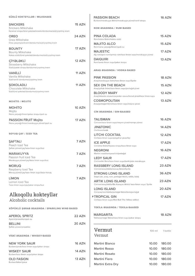 Shore House Restaurant menyu 5