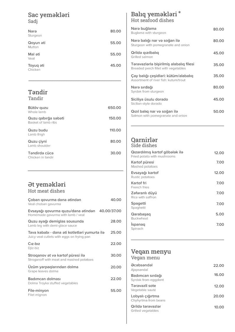 Shore House Restaurant menyu 2