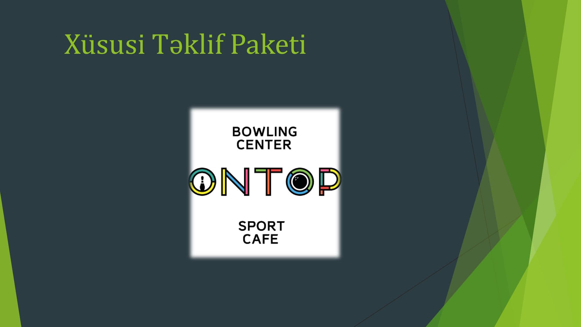 Ontop Bowling Gənclik Mall menyu 1