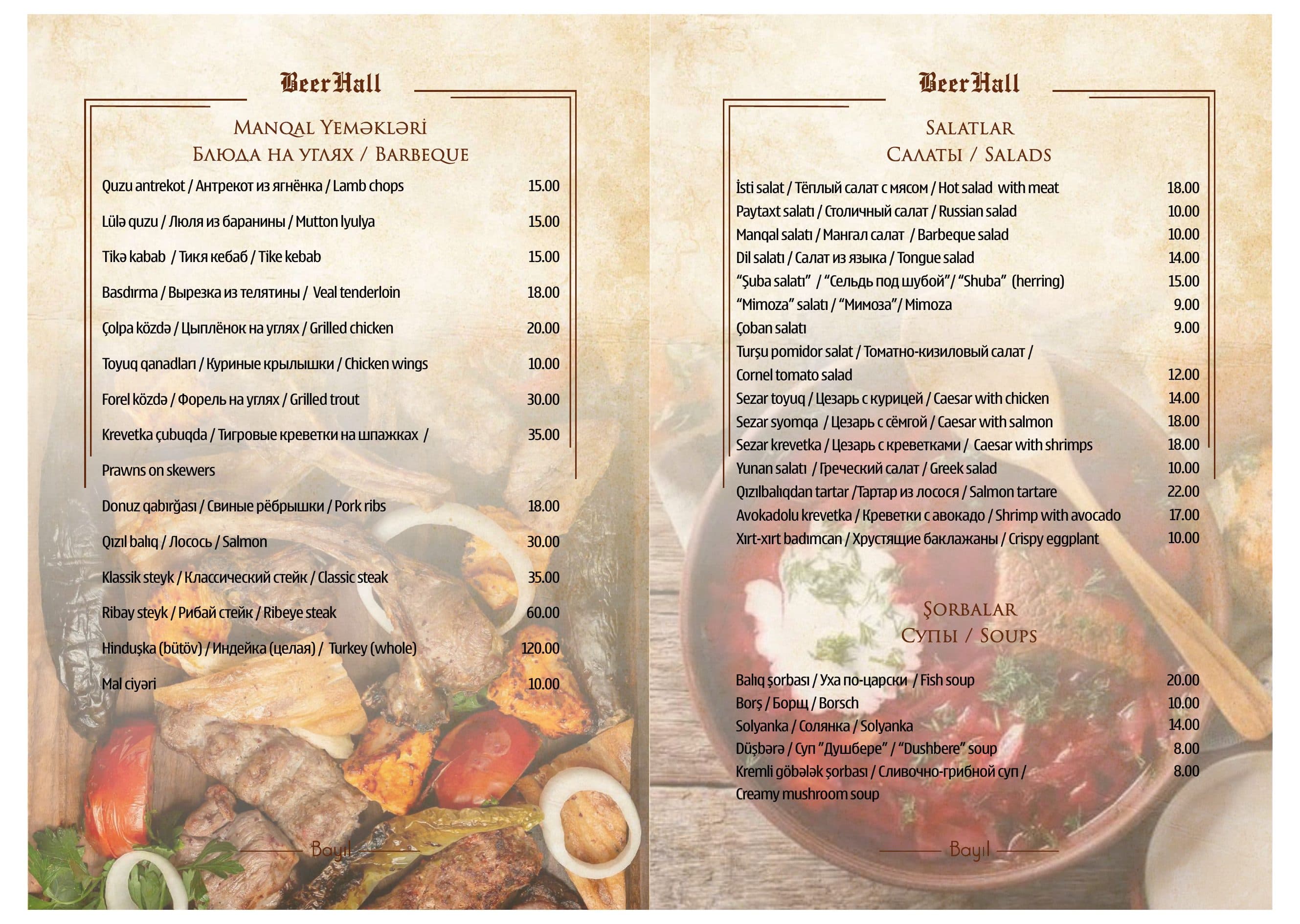 Beer Hall menyu 4