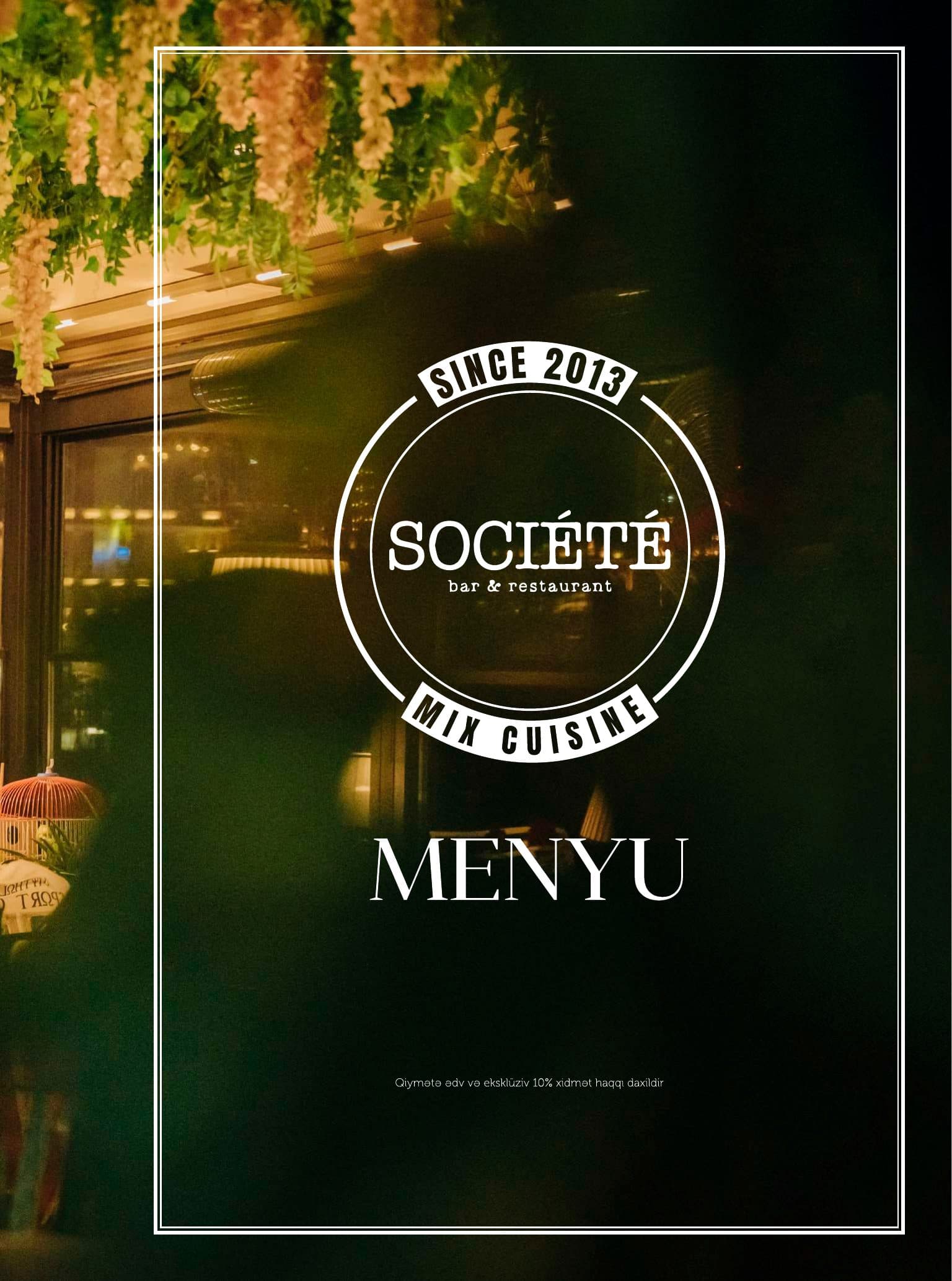 Societe Baku menyu 1