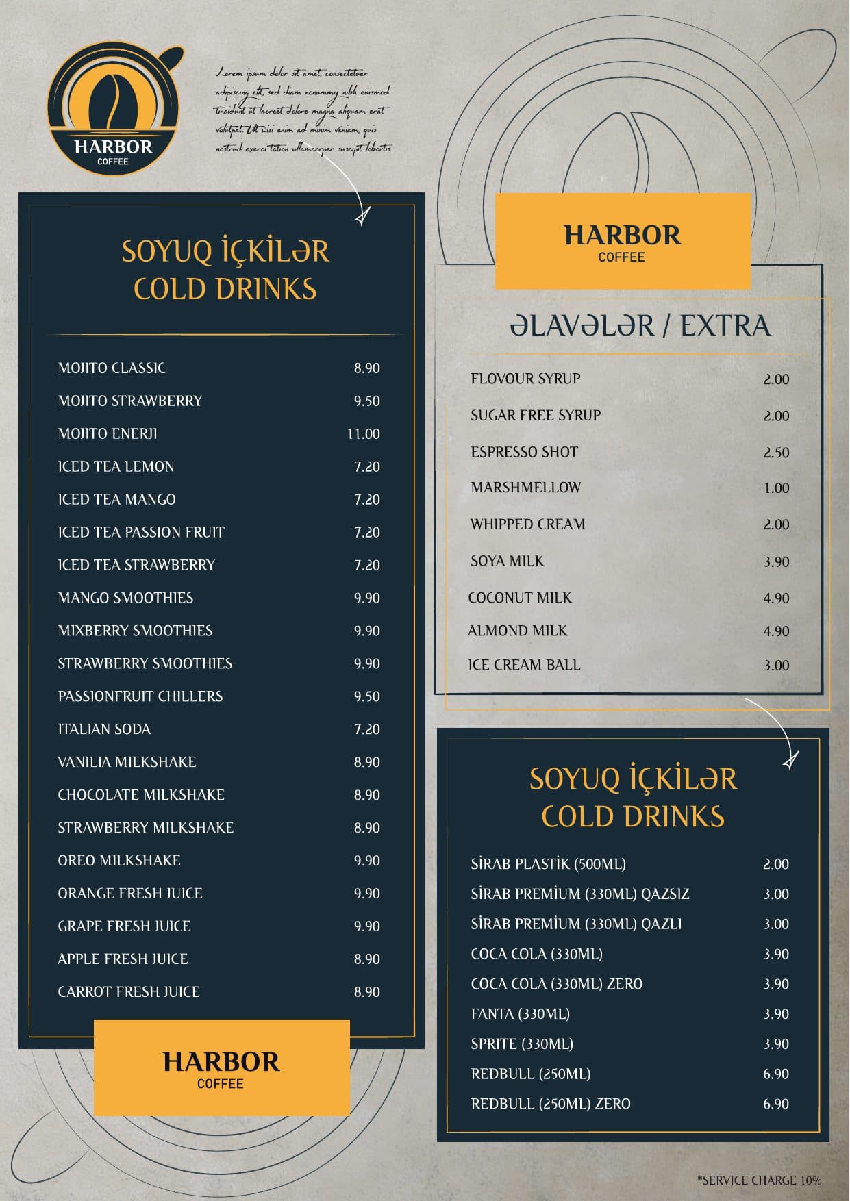 Harbor menyu 2