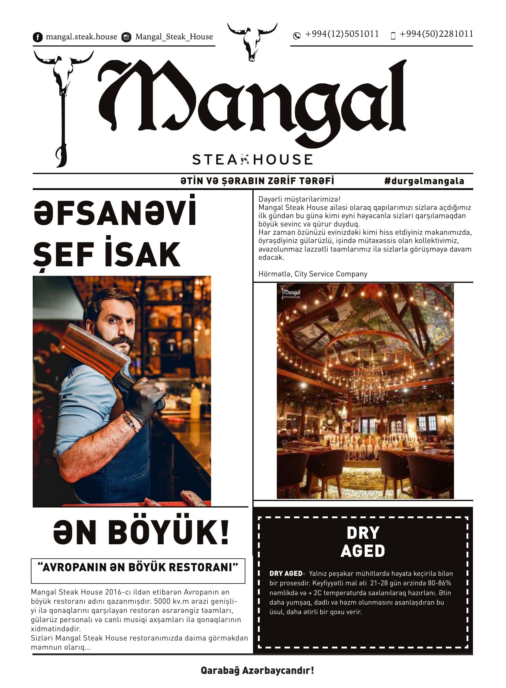 Mangal Steak House menyu 1